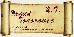 Mrgud Todorović vizit kartica